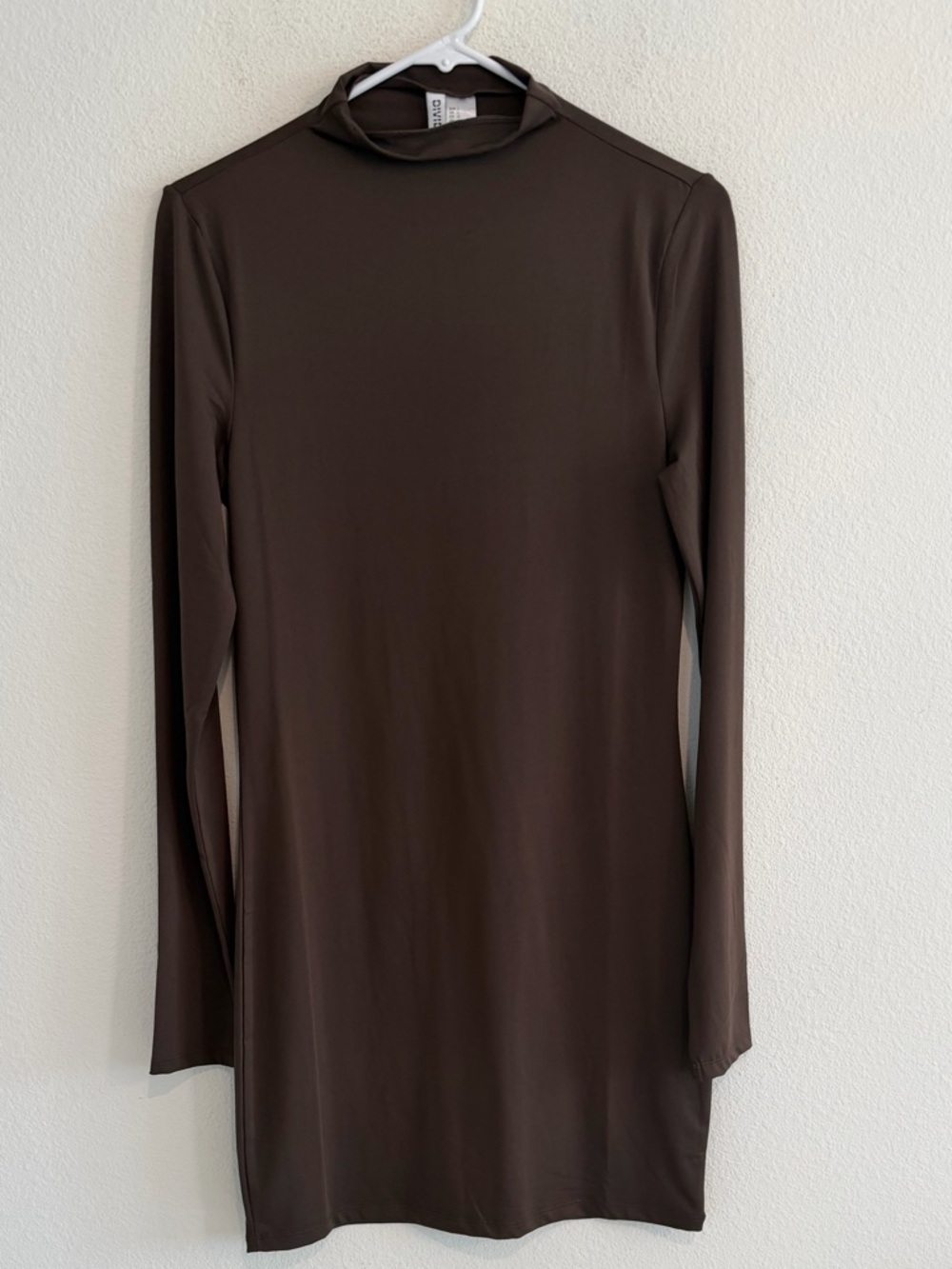 H&M Brown Long Sleeve Slim-Fit Top